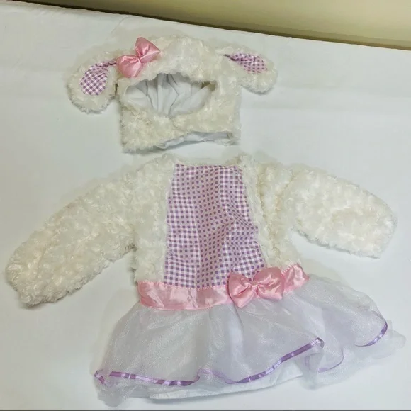 Lamb Sheep Costume Dress and Hat Size 12-24 months toddler kids - Picture 11 of 12